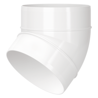 Plastic ductwork - Air distribution - Series Vents 45° bend for round ducts